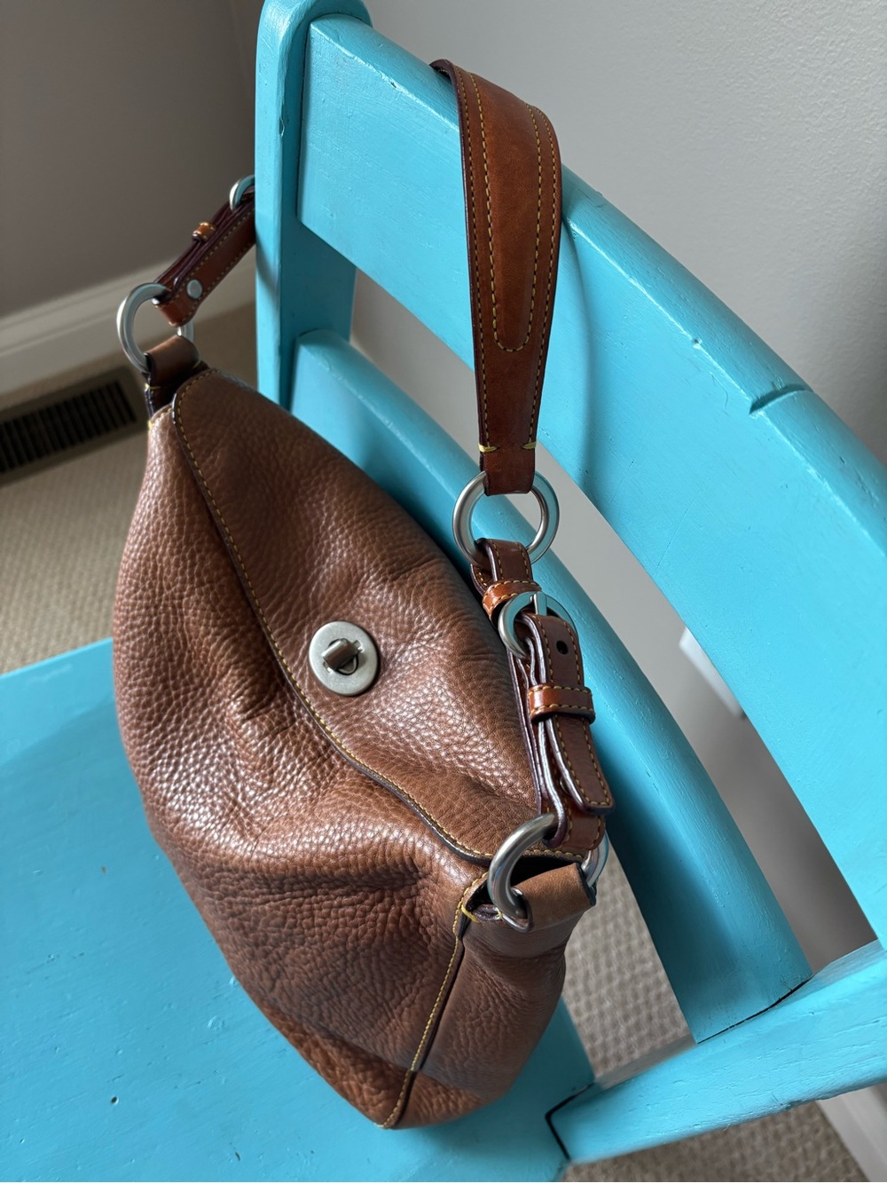 Rare Vintage Coach Chelsea Leather Hobo Handbag Vtg 2004 Y2K - Picture 8 of 13